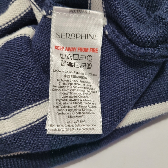 Seraphine Maternity Navy and White Striped Sweater - Picture 7 of 9